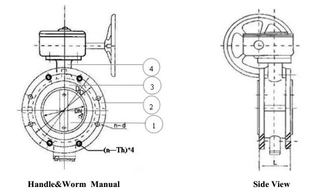 JIS F7480 Marine Double Flanged Type Butterfly Valve